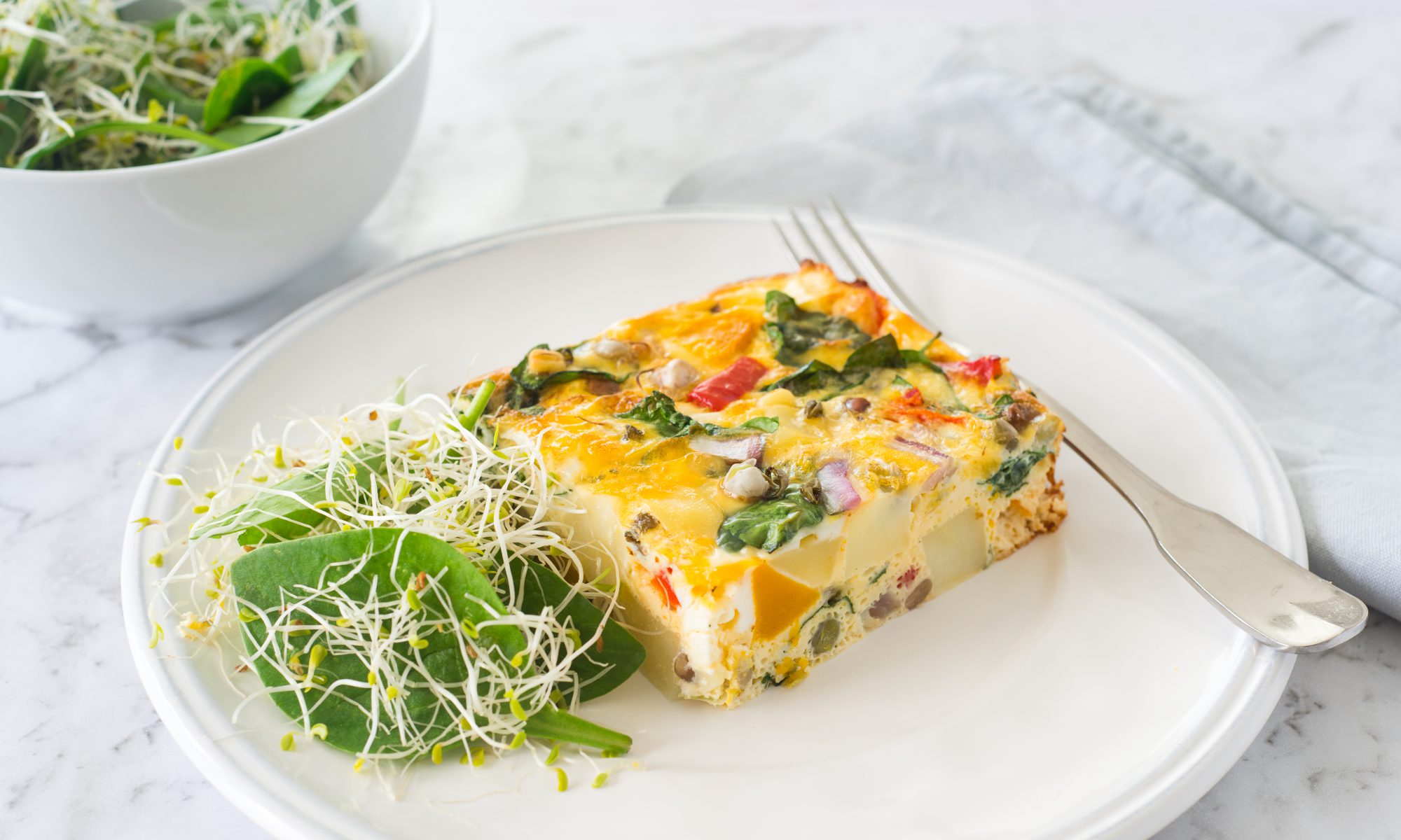 Pumpkin, Crunchy Combo, Spinach and Fetta Frittata Parilla Fresh